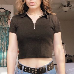 black brandy melville crop top